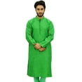 thumbnail image 1 of Atasi Ethnic Men's Long Kurta Green Bollywood Designer Shirt Wear-Large, 1 of 7