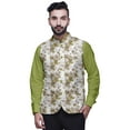 thumbnail image 1 of Atasi Floral Casual Jacket For Men Printed Nehru Jacket Mens Wedding Indian Waistcoat Mandarin Blazer-X-Large, 1 of 6