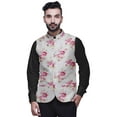 thumbnail image 1 of Atasi Floral Mens Casual Jackets Lightweight Partywear Indian Waistcoat Printed Nehru Jacket-X-Large, 1 of 6
