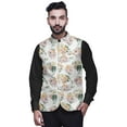 thumbnail image 1 of Atasi Floral Printed Nehru Jacket Mens Bandhgala Ethnic Jacket Party Wear Wedding Clothing-Large, 1 of 6