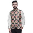 thumbnail image 1 of Atasi Floral Printed Wedding Jackets For Men Nehru Jacket Waist Coat For Festive Season-Small, 1 of 6