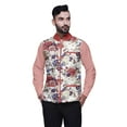 thumbnail image 1 of Atasi Flower Casual Jacket For Men Printed Nehru Jacket Mens Wedding Indian Waistcoat Mandarin Blazer-XX-Large, 1 of 4