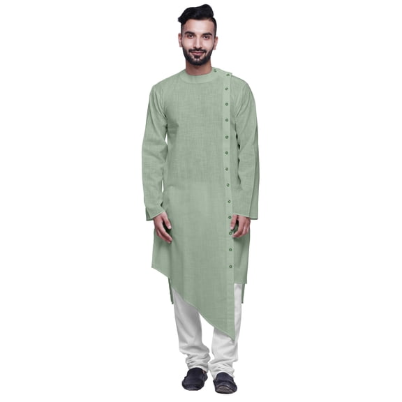 Atasi Full Sleeve Kurta For Boys Solid Asymmetrical Cut Designer Long Kurta