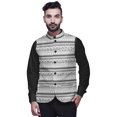 thumbnail image 1 of Atasi Geometric Casual Jacket For Men Printed Nehru Jacket Mens Wedding Indian Waistcoat Mandarin Blazer-XX-Large, 1 of 6