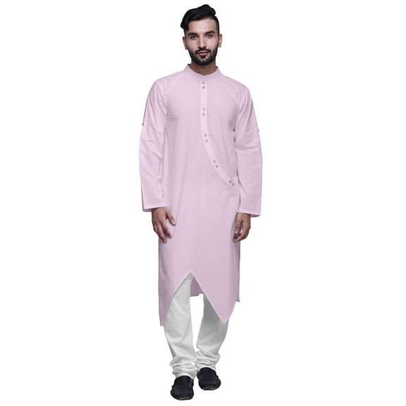 Atasi Indian Button Down Shirt Chinese Collar Long Kurta For Men Ethnic Kurtas