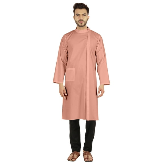 Atasi Indian Designer Kurta For Mens Party Wear Traditional Dress Solid Ethnic Long Shirt