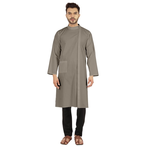 Atasi Indian Designer Kurta For Mens Party Wear Traditional Dress Solid Ethnic Long Shirt