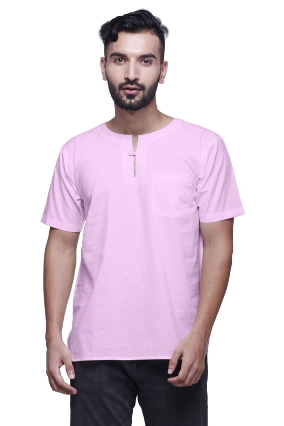Indian Kurta For Boys Solid Short Sleeve Kurta For Men Designer Kurta