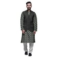 thumbnail image 1 of Atasi Indian Kurta Pyjama Jacket Set For Men Mandarin Collar Casual Clothing, 1 of 1