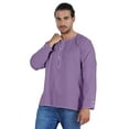 thumbnail image 1 of Atasi Indian KurtaÂ&nbsp;ForÂ&nbsp;Men Full Sleeve Shirts Solid Round Neck Ethnic Tee Shirt, 1 of 7