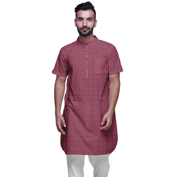 Atasi Indian Long Kurta For Mens Summer Wear Cotton Cambric Wedding Kurta Shirt