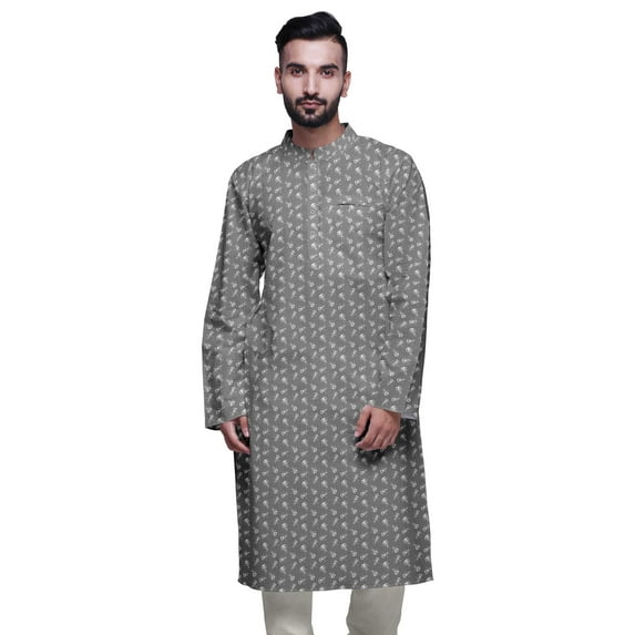 Atasi Indian Long Kurta For Mens Summer Wear Cotton Poplin Wedding Kurta Shirt