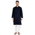 thumbnail image 1 of Atasi Indian Mens 2 Piece Kurta Pajama Set Henley NeckÂ&nbsp;Casual Long Kurta, 1 of 7