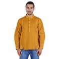 thumbnail image 1 of Atasi Indian Mens Henley Shirt Long Sleeve Casual Mandarin Collar Short Kurta, 1 of 7