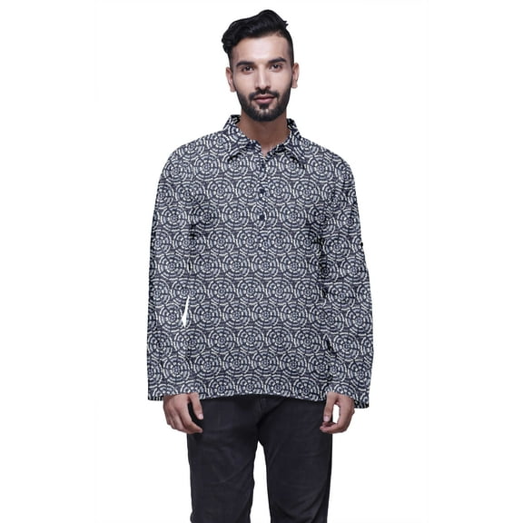 Atasi Indian Short Kurta For Men Rollover sleeve ClassicÂ ShirtÂ Casual Clothing