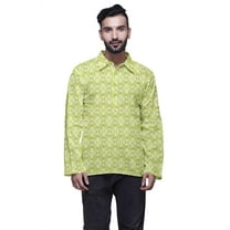 Atasi Indian Short Kurta For Men Rollover sleeve ClassicÂ ShirtÂ Casual Clothing
