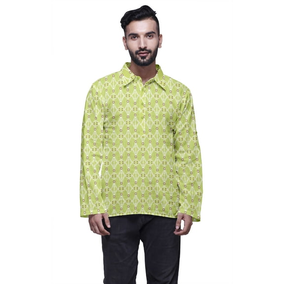 Atasi Indian Short Kurta For Men Rollover sleeve ClassicÂ ShirtÂ Casual Clothing