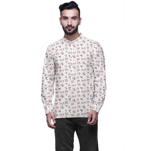 Atasi Indian Traditional Kurta For Men Mandarin Collar Short KurtaÂ ShirtÂ For Boy