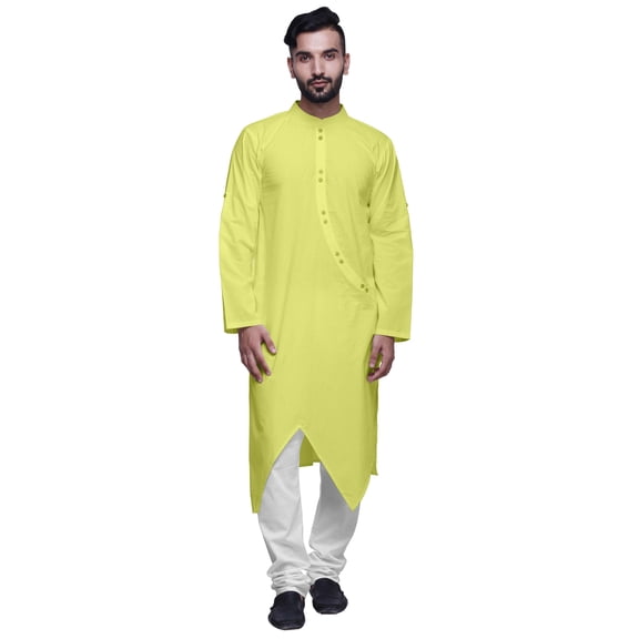 Atasi Long Sleeve Kurta For Men Cotton Indian Ethnic Kurta Casual Shirt