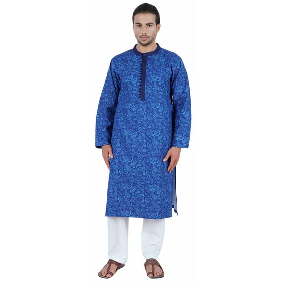 Atasi Long Sleeves Kurtas For Men’s Mandarin Collar Neck Wear Traditional Wear