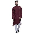 thumbnail image 1 of Atasi Mandarin Collar MensÂ&nbsp;KurtaÂ&nbsp;Shirt Solid Satin Slub LongÂ&nbsp;KurtaÂ&nbsp;For Boys-Medium, 1 of 1