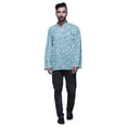 thumbnail image 1 of Atasi Mandarin Collar Printed Cotton Traditional Kurta For Men Casual Shirt, 1 of 5