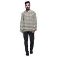 thumbnail image 1 of Atasi Mandarin Collar Printed Cotton Traditional Kurta For Men Casual Shirt, 1 of 5