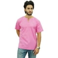 thumbnail image 1 of Atasi Men's Casual Short Kurta Indian Tunic V-Neck Cotton Top-Small, 1 of 6