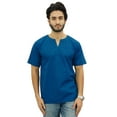 thumbnail image 1 of Atasi Men's Casual Short Kurta Indian Tunic V-Neck Cotton Top-Small, 1 of 1