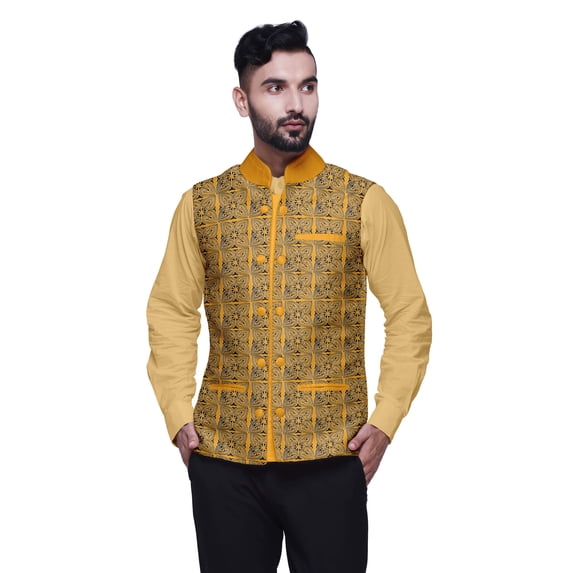 Atasi Party Wear Jacket For Men Printed Casual Coat Elegant Wedding Blazer-Small
