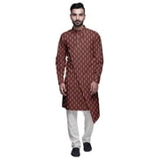 Atasi Party Wear Kurta Pajama For Men Mandarin Collar Ethnic Printed Kurta Set