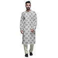 thumbnail image 1 of Atasi Party Wear Kurta Pajama For Men Mandarin Collar Long Sleeve Ethnic Kurta Pajama, 1 of 5