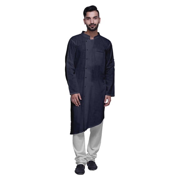 Atasi Party Wear Solid Kurta Pajama For Men Mandarin Collar Ethnic Kurta Pajama