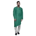 thumbnail image 1 of Atasi Party Wear Solid Kurta Pajama For Men Mandarin Collar Ethnic Kurta Pajama, 1 of 5