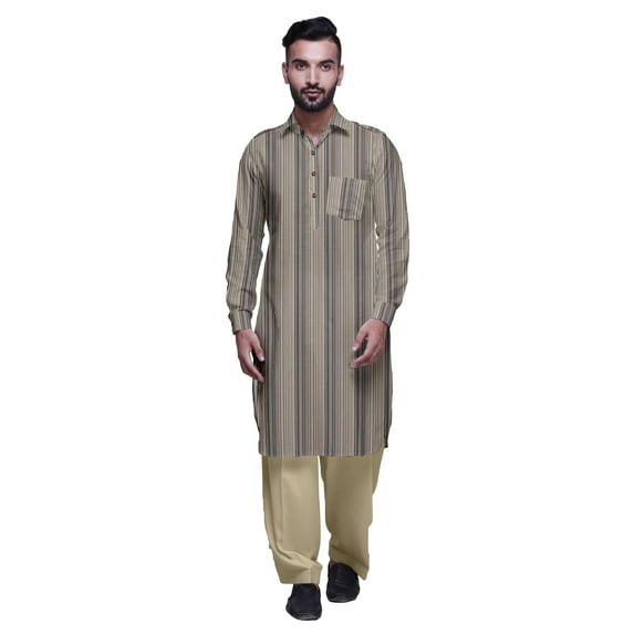 Atasi Pathani Kurta Pajama For Men Full Sleeve Long Kurta Casual Clothing