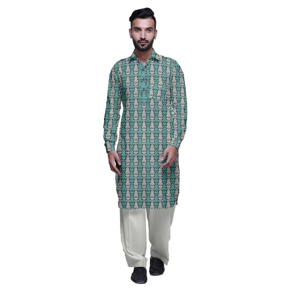 Atasi Pathani Kurta Pajama For Men Full Sleeve Long Kurta Casual Clothing
