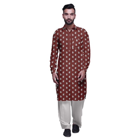 Atasi PathaniÂ KurtaÂ Pajama For Men Full Sleeve LongÂ KurtaÂ Casual Clothing