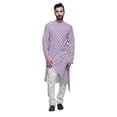 thumbnail image 1 of Atasi Printed Casual Asymmetric Kurta Set For Men Designer Long Kurta For Boys, 1 of 3