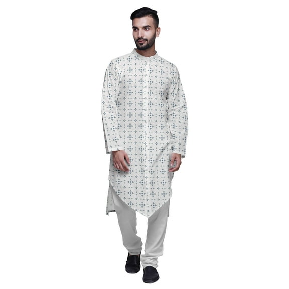 Atasi Printed Designer Rayon Button Down Casual Kurta With Pajama For Men