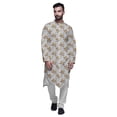 thumbnail image 1 of Atasi Printed Designer Rayon Button Down Casual Kurta With Pajama For Men, 1 of 4