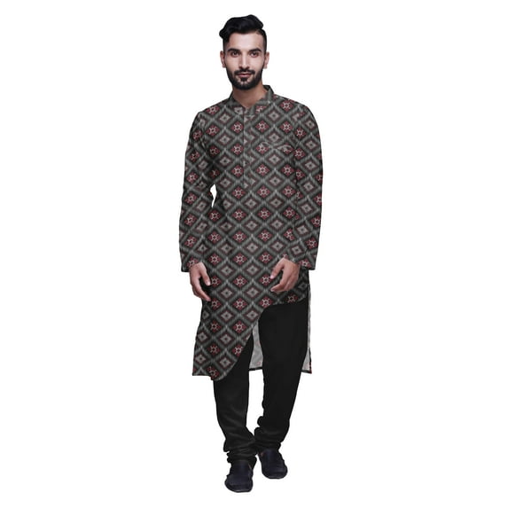 Atasi Printed Ethnic Kurta Pajama Set Summer Party Wear Kurta Pyjama For Men