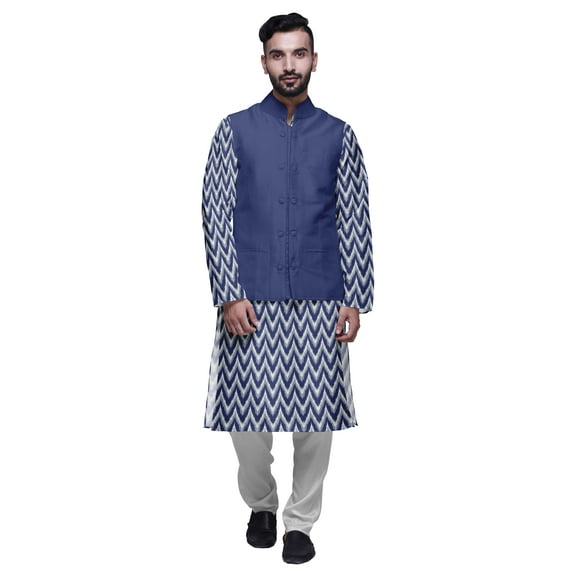 Atasi Printed Kurta Pyjama Set Traditional Ethnic Wear Mandarin Casual Clothing