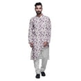 thumbnail image 1 of Atasi Printed Long Asymmetric Kurta Pajama Set For Men Party Wear Clothing, 1 of 4
