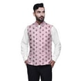 thumbnail image 1 of Atasi Printed Nehru Jacket Mens Bandhgala Ethnic Jacket Party Wear Wedding Clothing-X-Large, 1 of 3