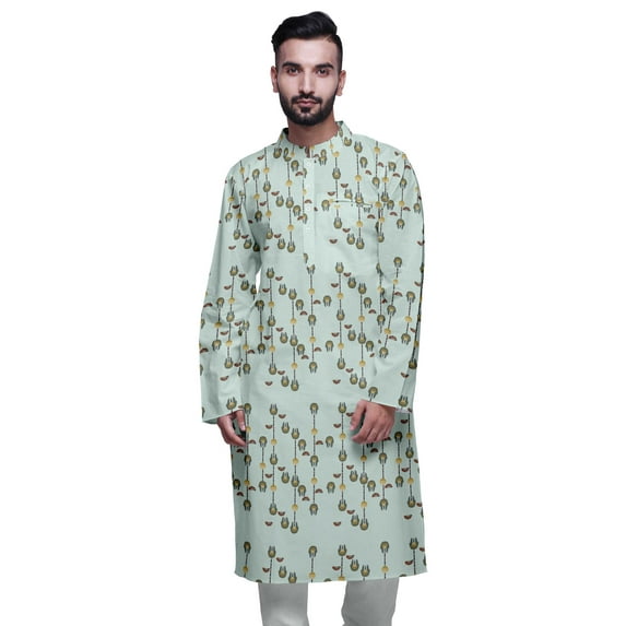 Atasi Printed Summer Kurta For Men Party Wear Casual Kurtas Ethnic Clothing