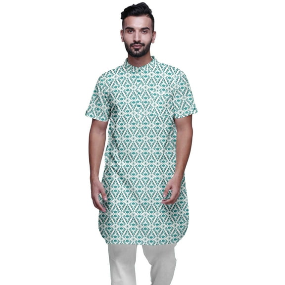 Atasi Printed Summer Kurta For Men Party Wear Casual Kurtas Ethnic Clothing