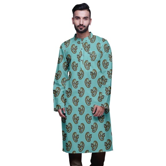 Atasi Printed Summer Kurta For Men Party Wear Casual Kurtas Ethnic Clothing