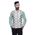 thumbnail image 1 of Atasi Printed Wedding Jackets For Men Nehru Jacket Waist Coat For Wedding & Festive Season-Small, 1 of 3