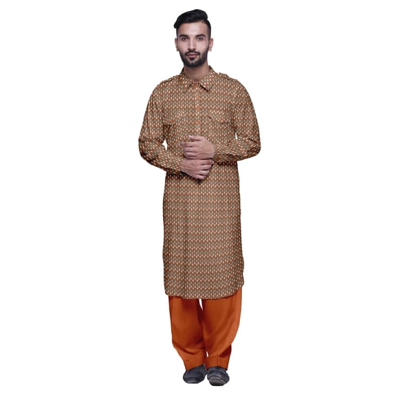 Atasi Punjabi Kurta Pajama For Men Casual Printed Mens Kurta Pajama Set