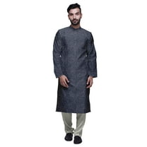Atasi Satin Slub Ethnic Kurta With Churidar For Mens Printed Party Wear